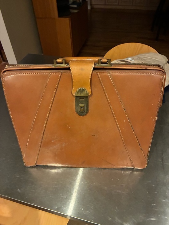 NBC National Brief Case Other - NBC Brief Case National Brief Case Classic Brown Leather Briefcase Travel Bag